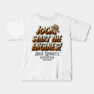 Jock! Start The Engines! Jock Lindsey's Hangar Bar Orlando Florida Kids T-Shirt